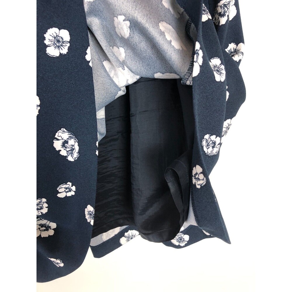 Brooks Brothers White Navy Blue Floral Pleated Skirt women's Size 4 - Picture 4 of 7